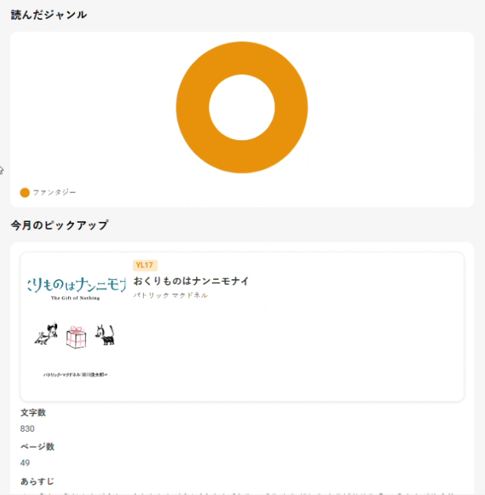 ヨンデミー保護者アプリの画面3｜月次レポートの画面②